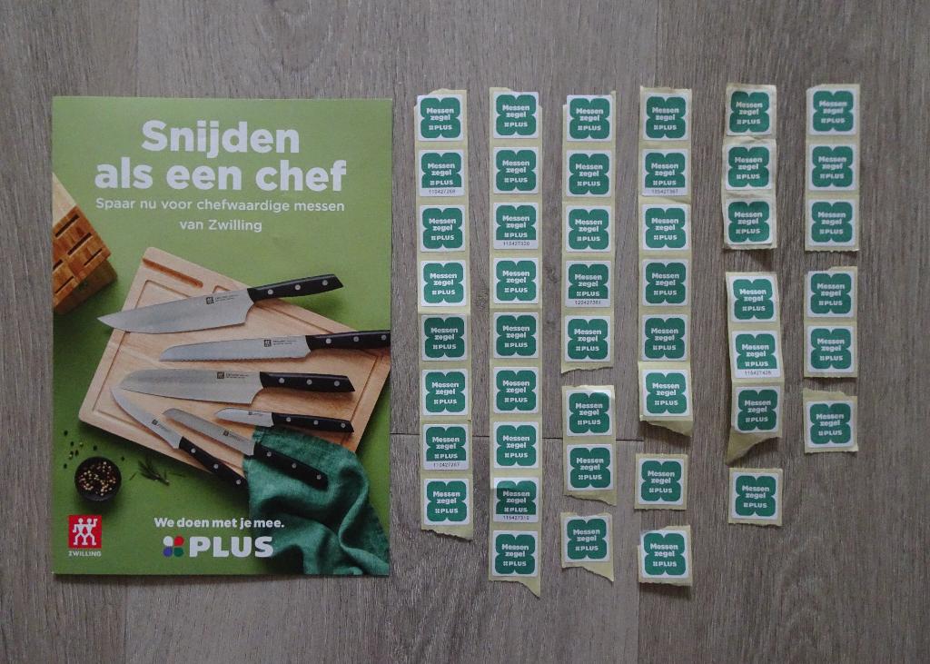 46 zegels / spaarzegels Zwilling messen - Plus !!, Verzamelen, Plus, Verzenden