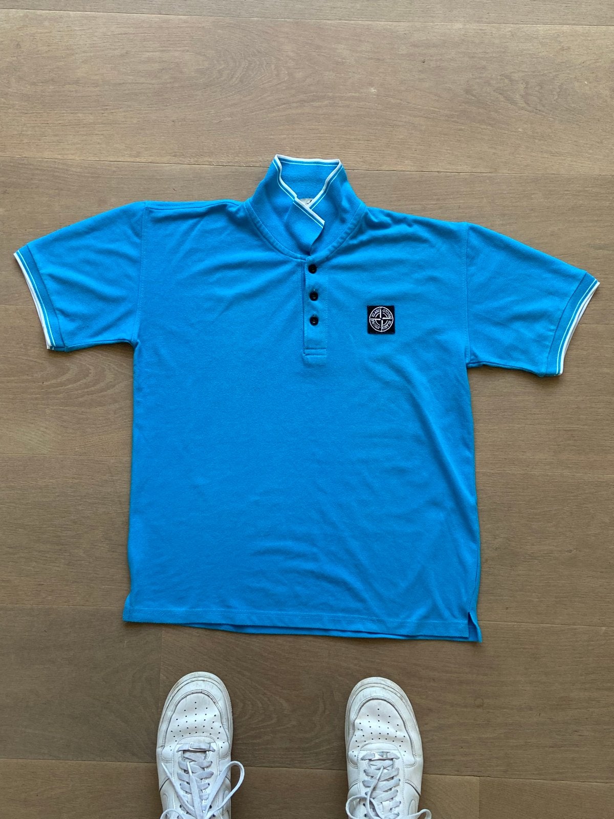 Stone Island Polo Shirt - Blauw - Maat M, Kleding | Heren, Ophalen of Verzenden, Zo goed als nieuw, Maat 48/50 (M), Blauw