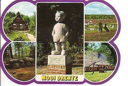 Ansichtkaart 	Drenthe	5-luik	Bartje	Hunebed, Verzamelen, Verzenden, 1960 tot 1980, Gelopen, Drenthe
