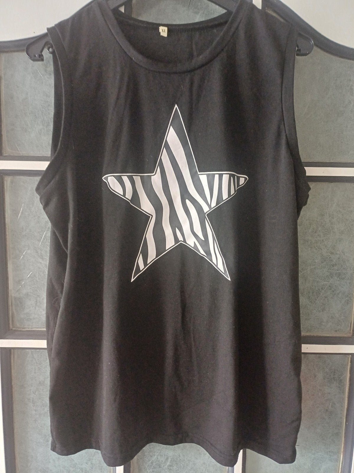 Zwarte top met zebraprint ster maat XL, Zwart, Maat 46/48 (XL) of groter, Nieuw, Ophalen of Verzenden