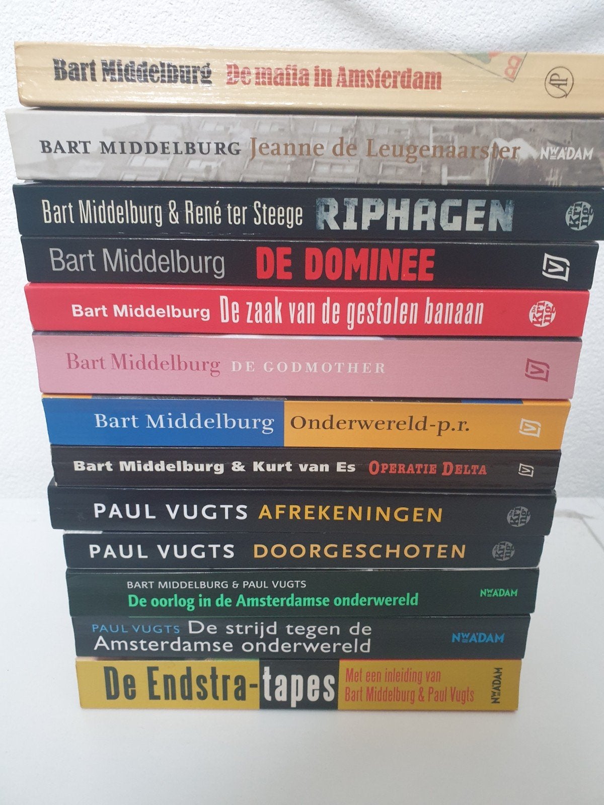 Bart Middelburg & Paul Vugts - Misdaadboeken (12 stuks), Ophalen of Verzenden, Gelezen, Bart Middelburg, Paul Vugts