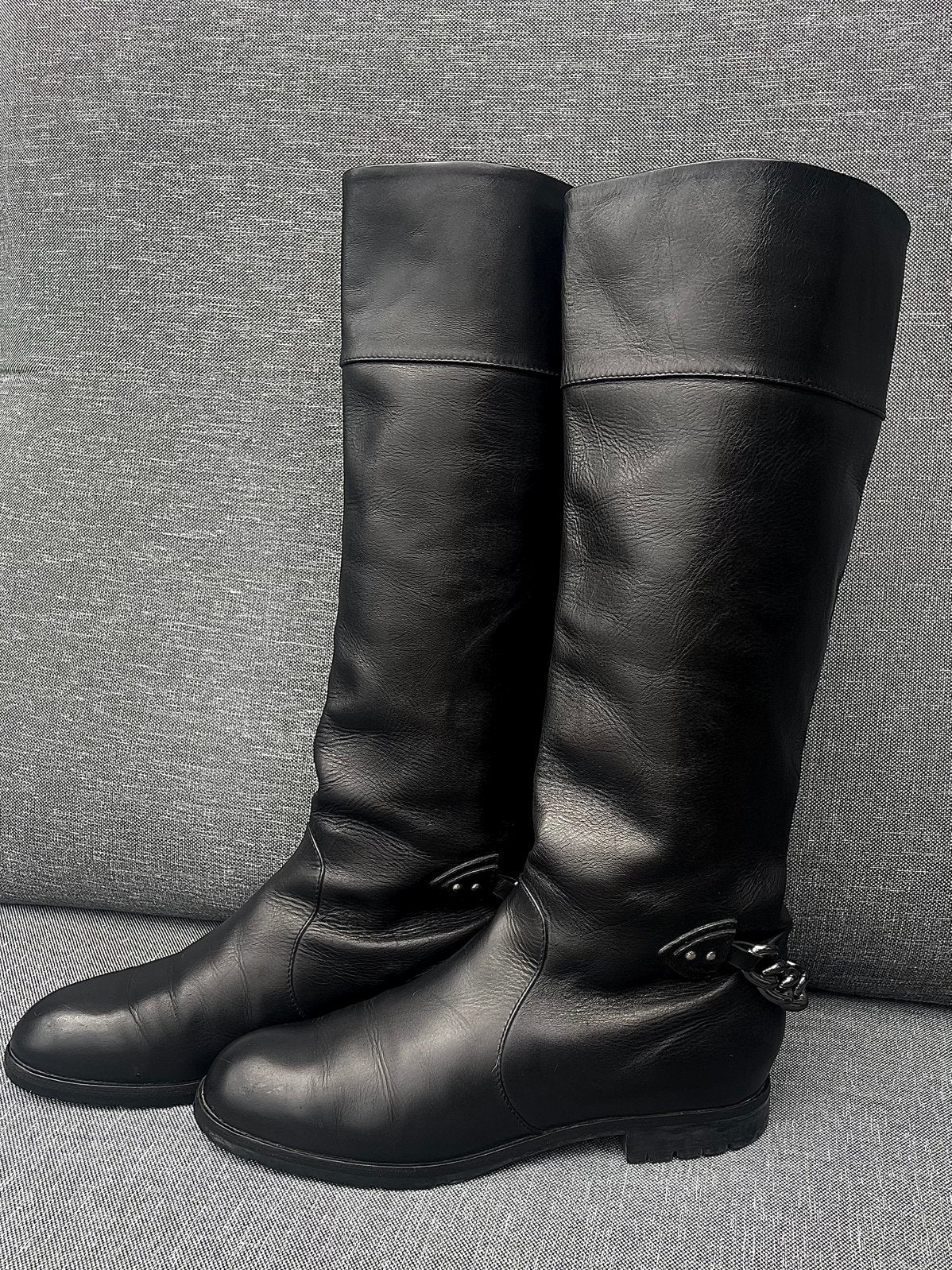 Leather high boots Marc Jacobs, Hoge laarzen, Zwart, Ophalen of Verzenden, Gedragen