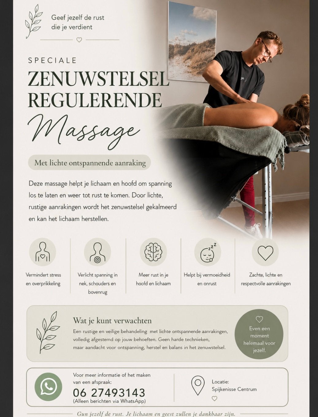 Zenuwstelselregulerende ontspanningsmassage Spijkenisse, Diensten en Vakmensen, Welzijn | Masseurs en Massagesalons, Ontspanningsmassage