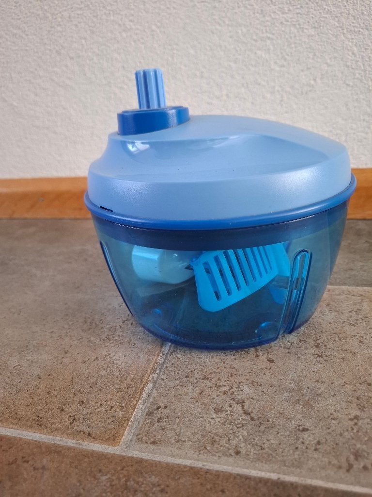 Tupperware Quickchef: Mixen, Kloppen, Snijden, Blauw, Overige typen, Ophalen of Verzenden, Zo goed als nieuw