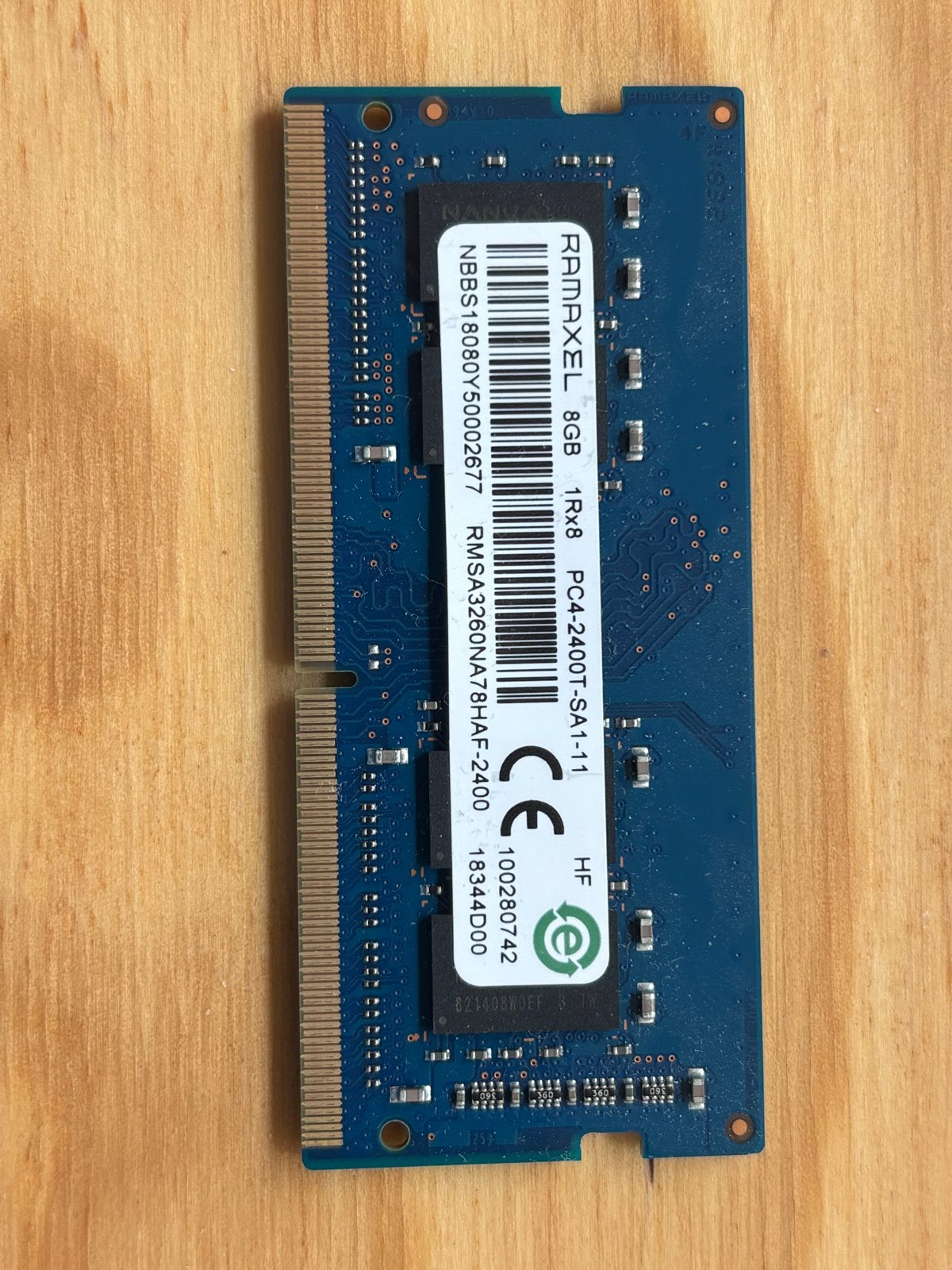 HP OEM RAMAXEL 8GB DDR4 PC4-2400T SODIMM Laptop Geheugen, Computers en Software, Gebruikt, DDR4, 8 GB, Ophalen of Verzenden