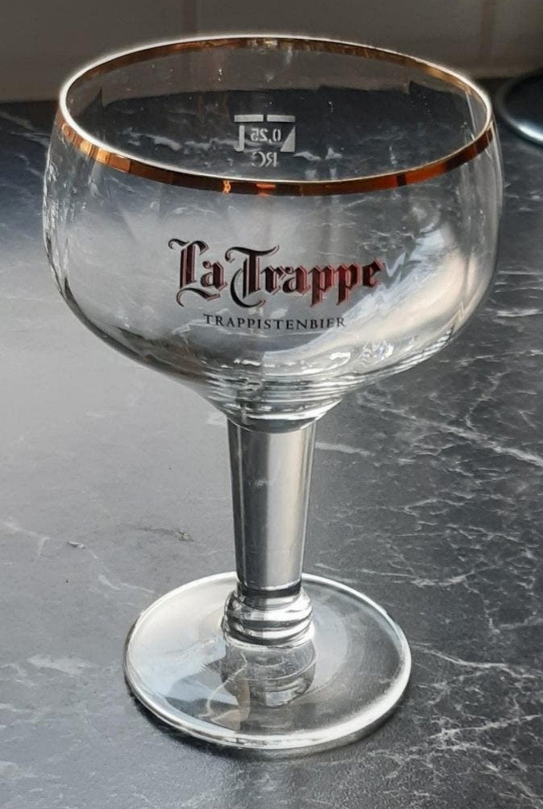 La Trappe Trappistenbier glas, Ophalen of Verzenden, Zo goed als nieuw, Glas of Glazen, La Trappe