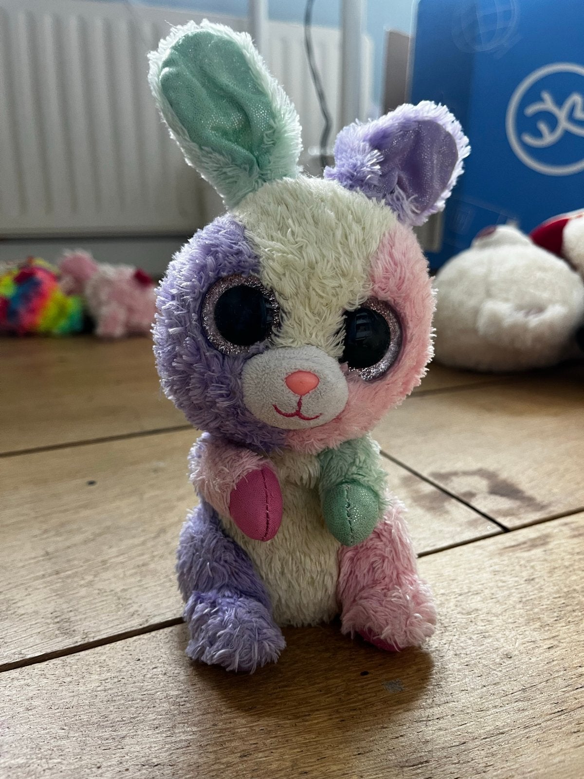 Ty Konijn - Meerkleurig Knuffel, Gebruikt, Konijn, Ophalen of Verzenden, Meerkleurig