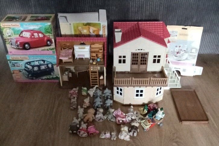 IN PRIJS VERLAAGD! Groot Sylvanian Families pakket, Ophalen of Verzenden, Gebruikt, Jongen of Meisje