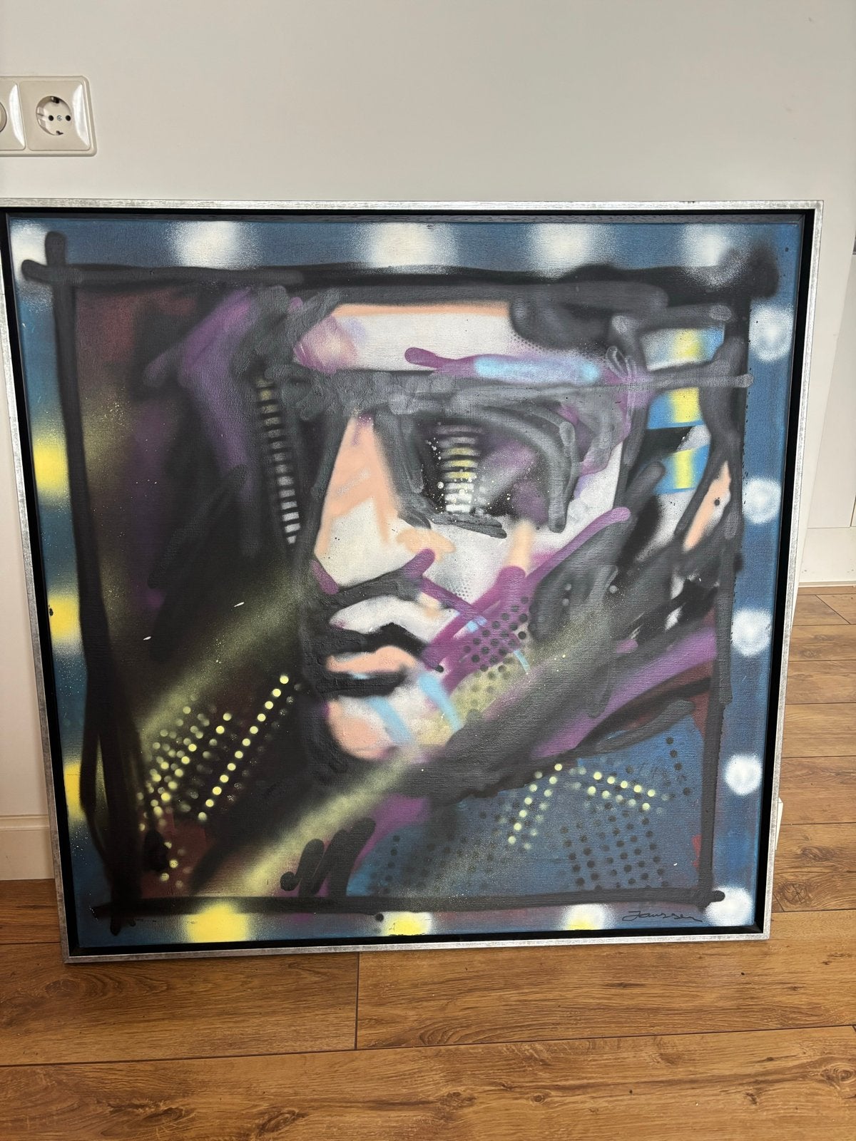 Edwin Janssen homeage Herman Brood ELVIS schilderij, Ophalen, Acrylverf, Gesigneerd, Portret