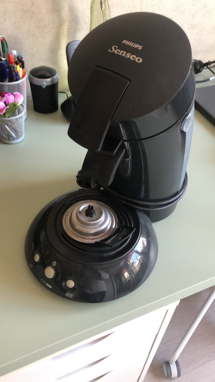 Philips Senseo koffiezetapparaat zwart 1 of 2 kopjes, Witgoed en Apparatuur, Ophalen, Koffiepads en cups, Gebruikt, Koffiemachine
