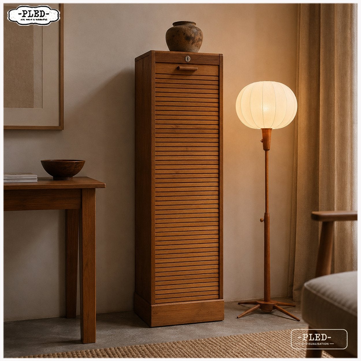 Vintage Uluv vloerlamp, Tsjechoslowakije 1960s Lamp, Ophalen, Vintage Design Boho Japandi Midcentury, Gebruikt, 100 tot 150 cm