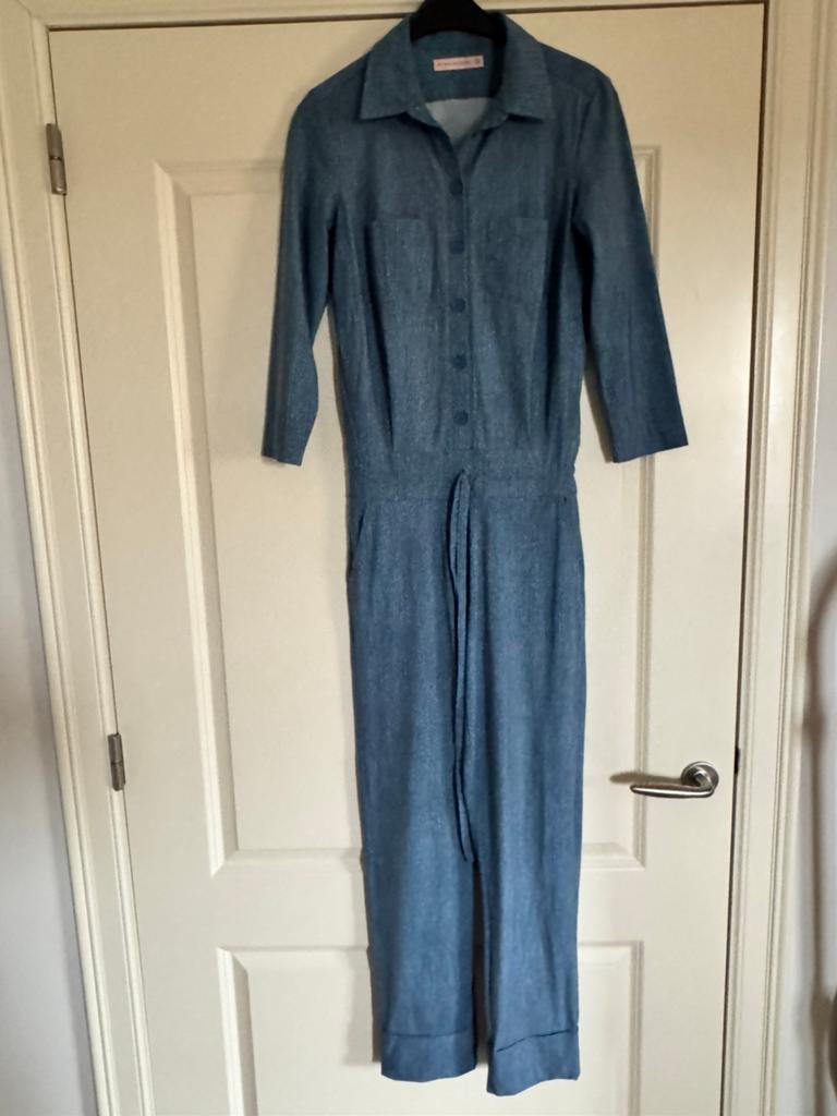 Studio Anneloes jumpsuit travelstof jeans look maat S, Ophalen of Verzenden, Nieuw, Maat 36 (S), Blauw