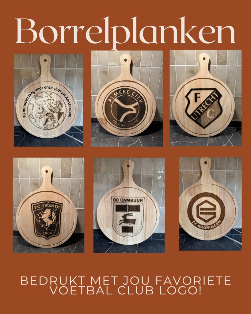 Borrelplank/serveerplank Voetbal logo, Ophalen of Verzenden, Nieuw, Overige binnenlandse clubs, Overige typen