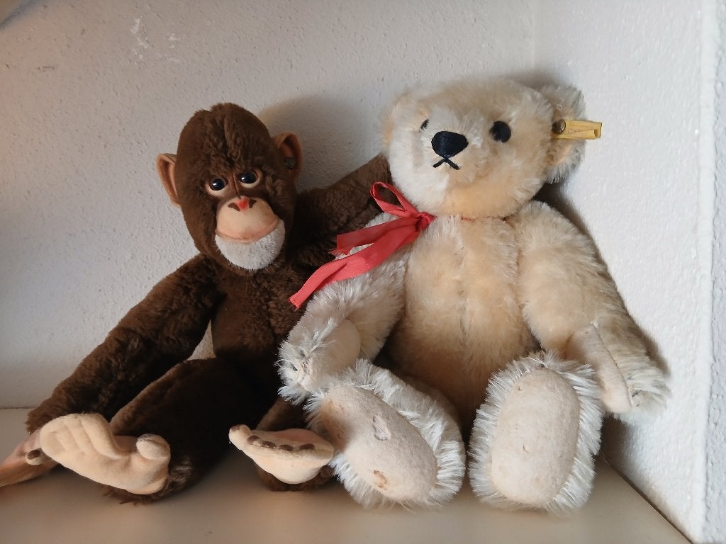Aap en Beer Steiff, Antiek en Kunst, Verzenden