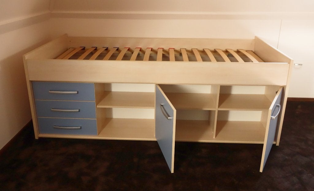 Origineel Trendhopper Robin tienerbed  – 205  95 cm, Ophalen, 85 tot 100 cm, Gebruikt, Lattenbodem
