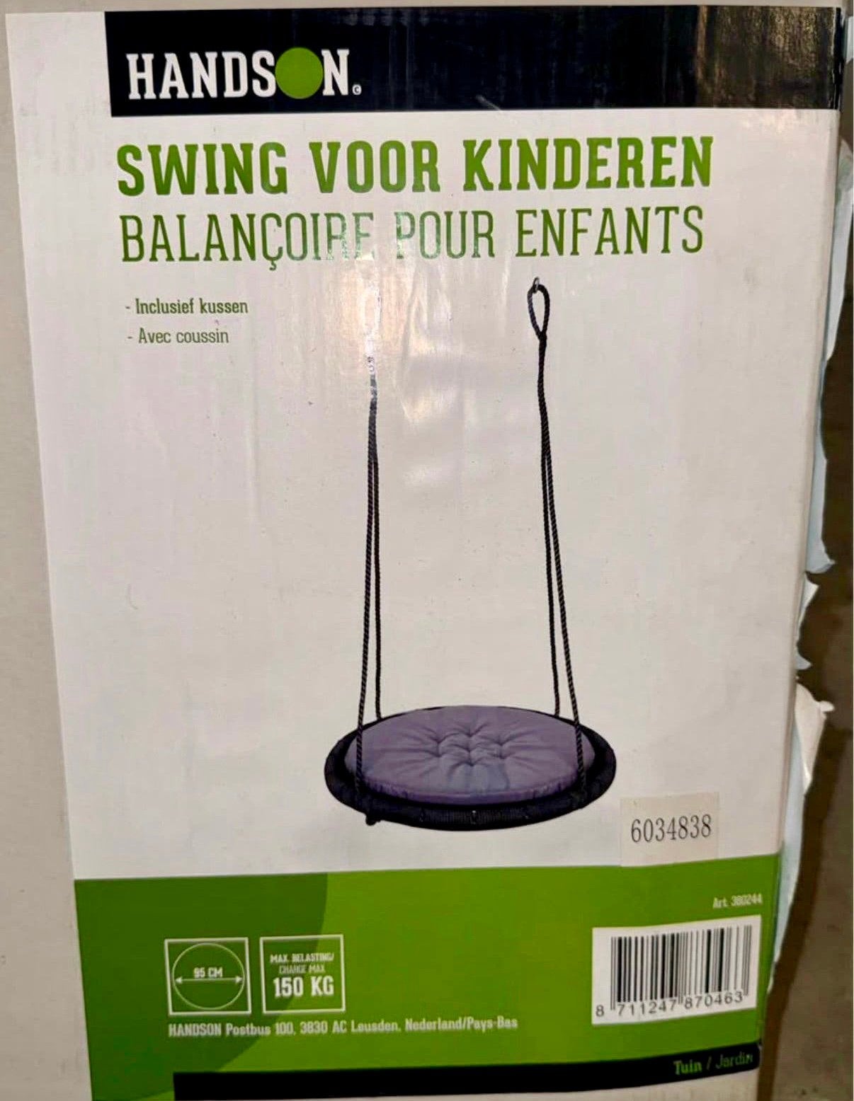 Handson Hangschommel, Ophalen, Zo goed als nieuw