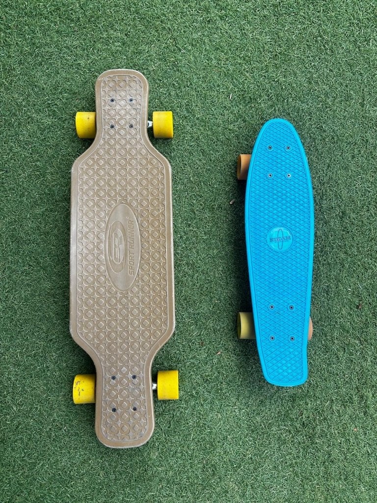 Longboard en Skateboard Set - Gebruikt, Ophalen of Verzenden, Gebruikt, Skateboard, Longboard