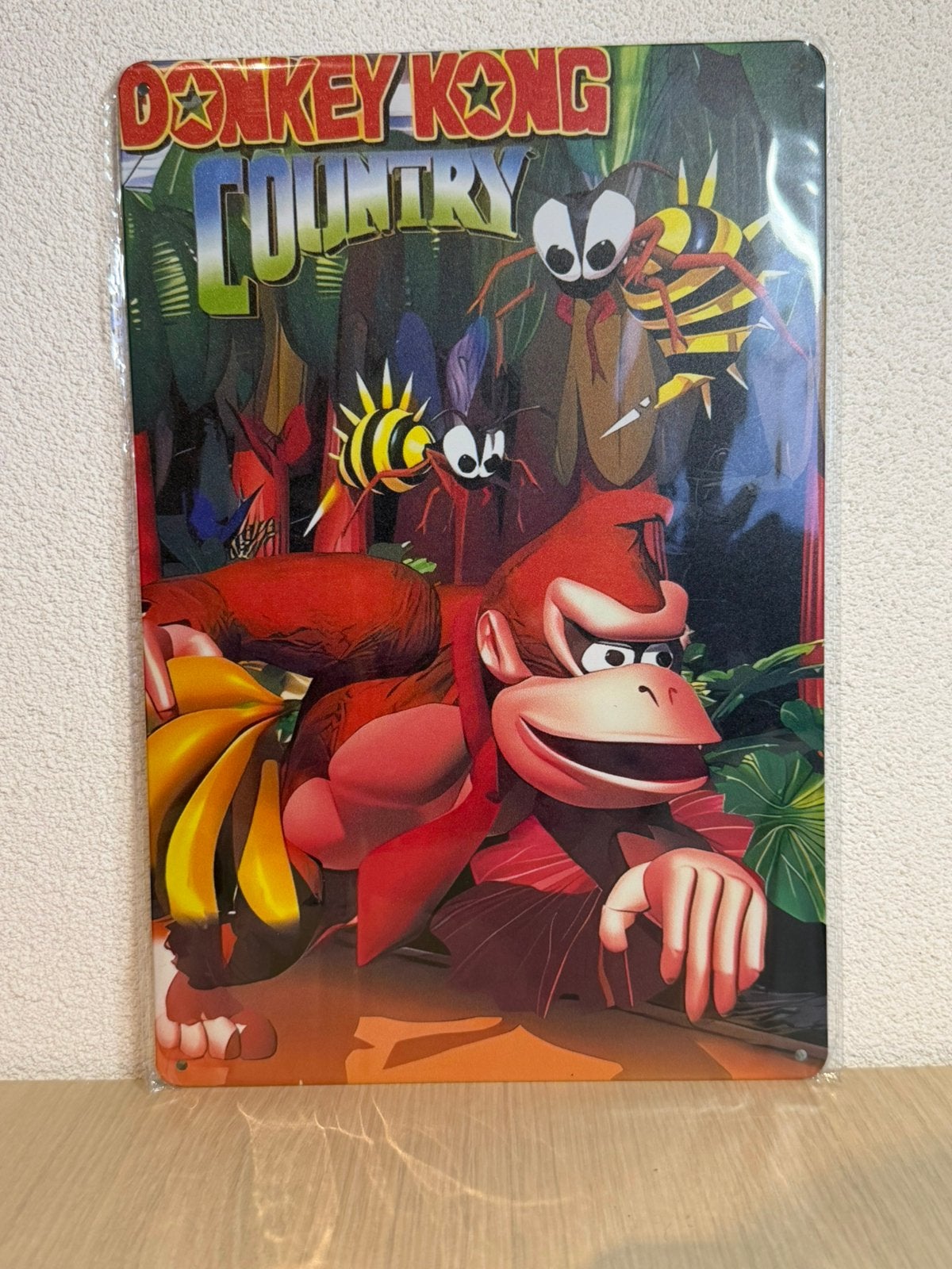 Donkey Kong Country Metalen Wandbord, Verzamelen, Rechthoekig Staand, A4 of kleiner, Nieuw, Ophalen of Verzenden