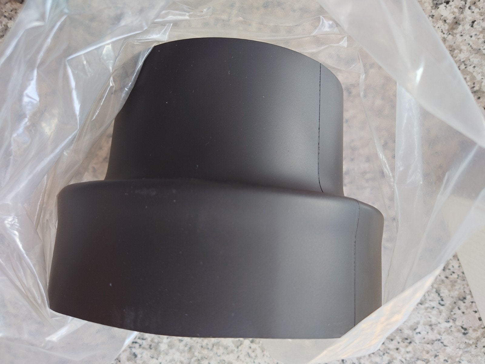 Kachelpijp Verbreding Zwart Reuter Ferrum 150-200mm, Ophalen