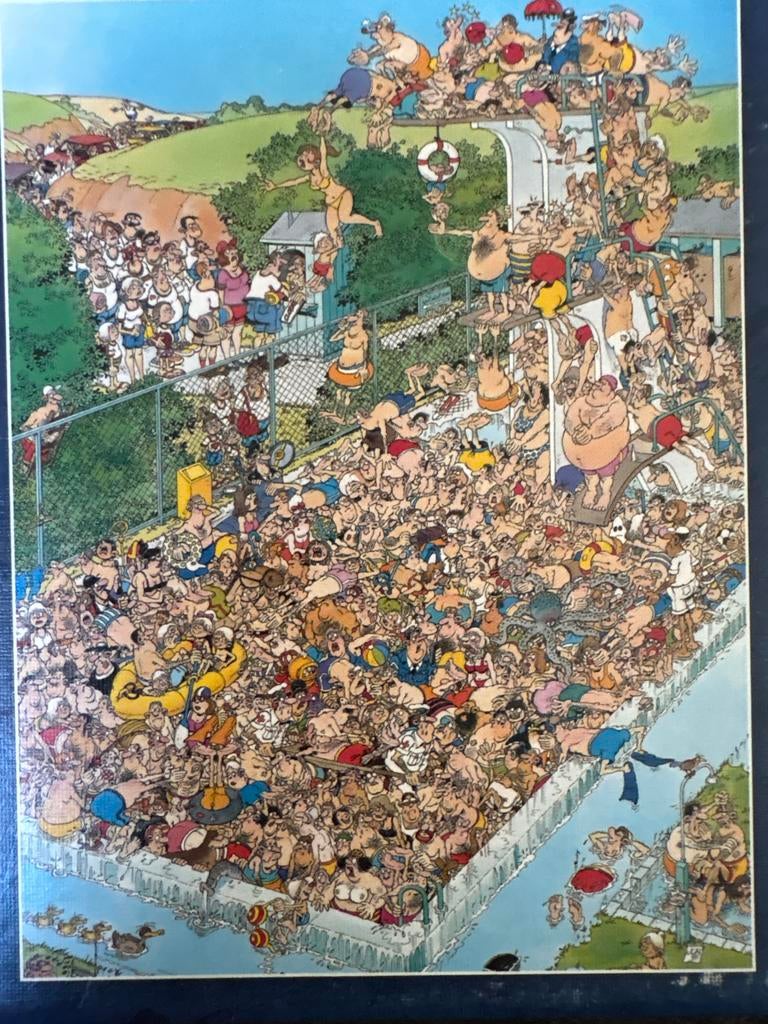 Jan van Haasteren 950 stukjes - Fun around the pool, Hobby en Vrije tijd, Denksport en Puzzels, Ophalen, 500 t/m 1500 stukjes