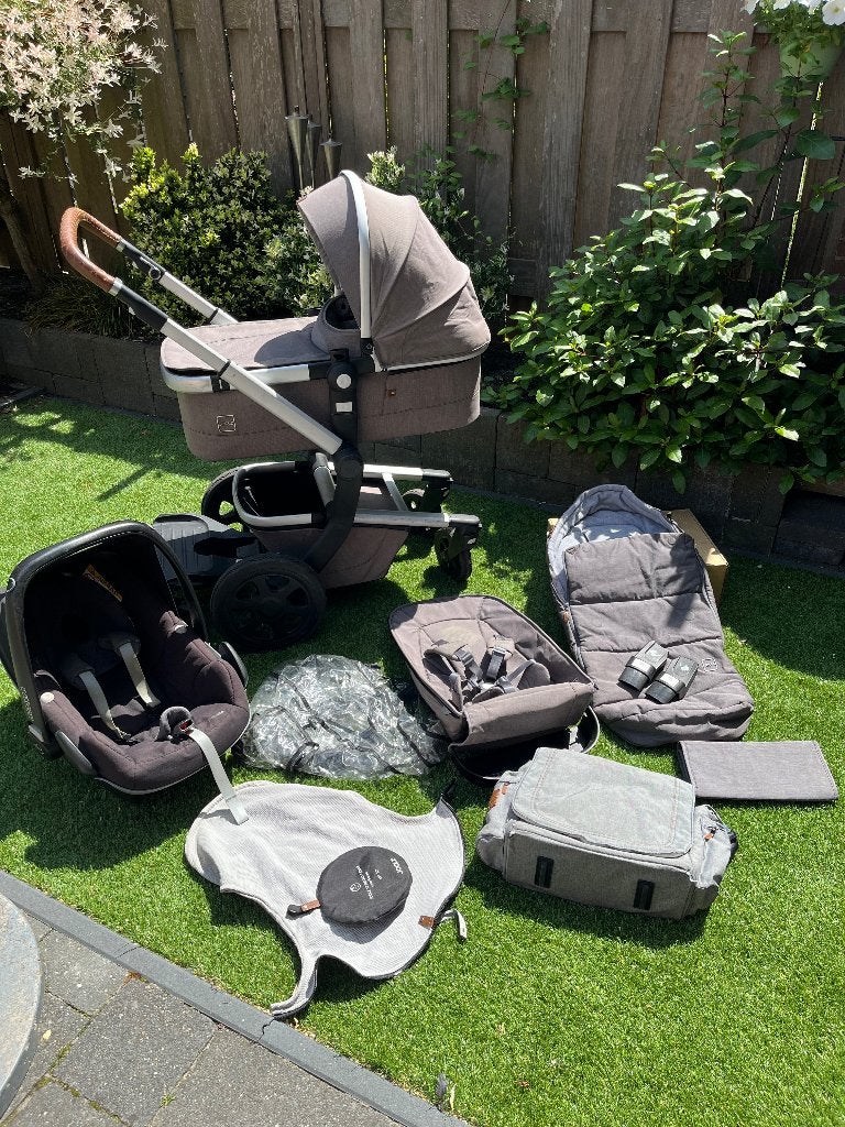 Joolz dat 2 kinderwagen set + maxi Cosi met veel accessoires, Gebruikt, Verstelbare duwstang, Ophalen, Kinderwagen