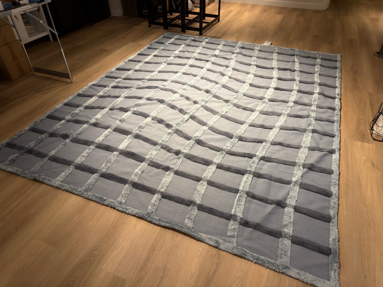 SKUGGSVINGEL Vloerkleed, platgeweven, lichtblauw, 240x300 cm, Ophalen, Blauw, Zo goed als nieuw, 200 cm of meer