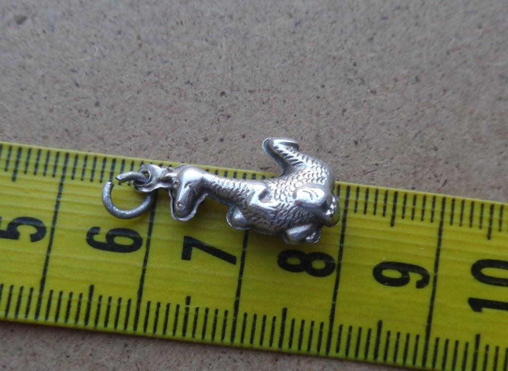 zilveren vintage bedel dino [912], Overige merken, Ophalen of Verzenden, Zo goed als nieuw, 1 bedel
