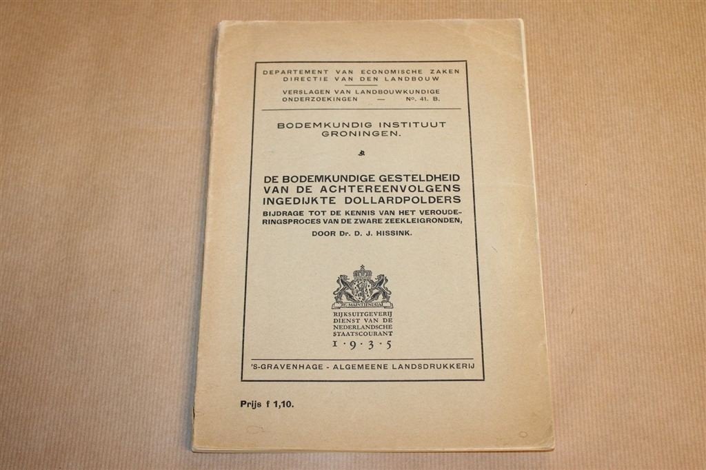 Dollardpolders Bodemkunde — Kleigronden Groningen 1935, Boeken, Ophalen of Verzenden, Gelezen