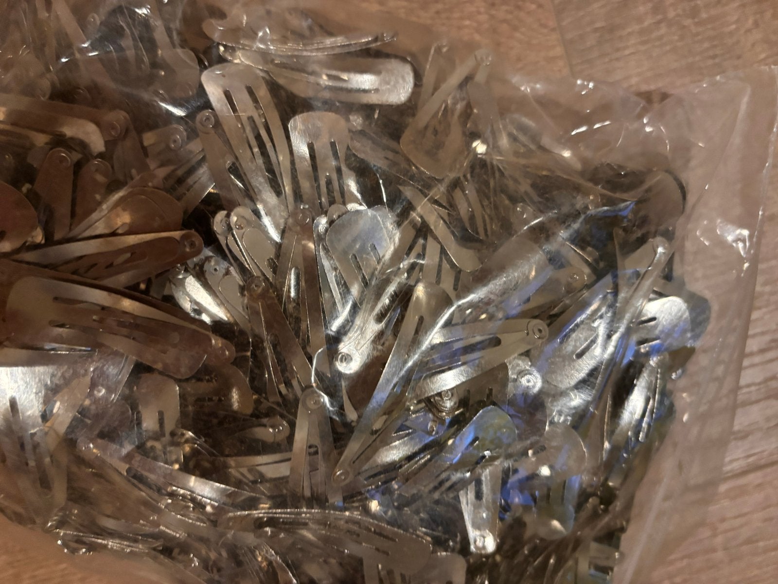 Grote zak (100+) met haarspeldjes - zilverkleurig, Verzenden, Nieuw, Haarspeld