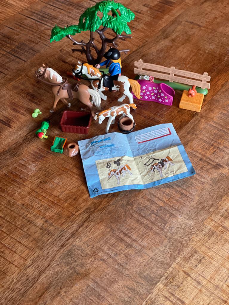 Playmobil paarden set met accessoires, Ophalen, Zo goed als nieuw
