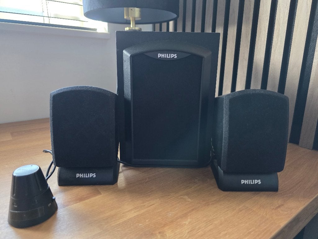 Philips SPA1310/00 2.1 PC Speakerset – Compleet en Werkend, Ophalen of Verzenden, Zo goed als nieuw, Audiokanaal 2.1, Philips