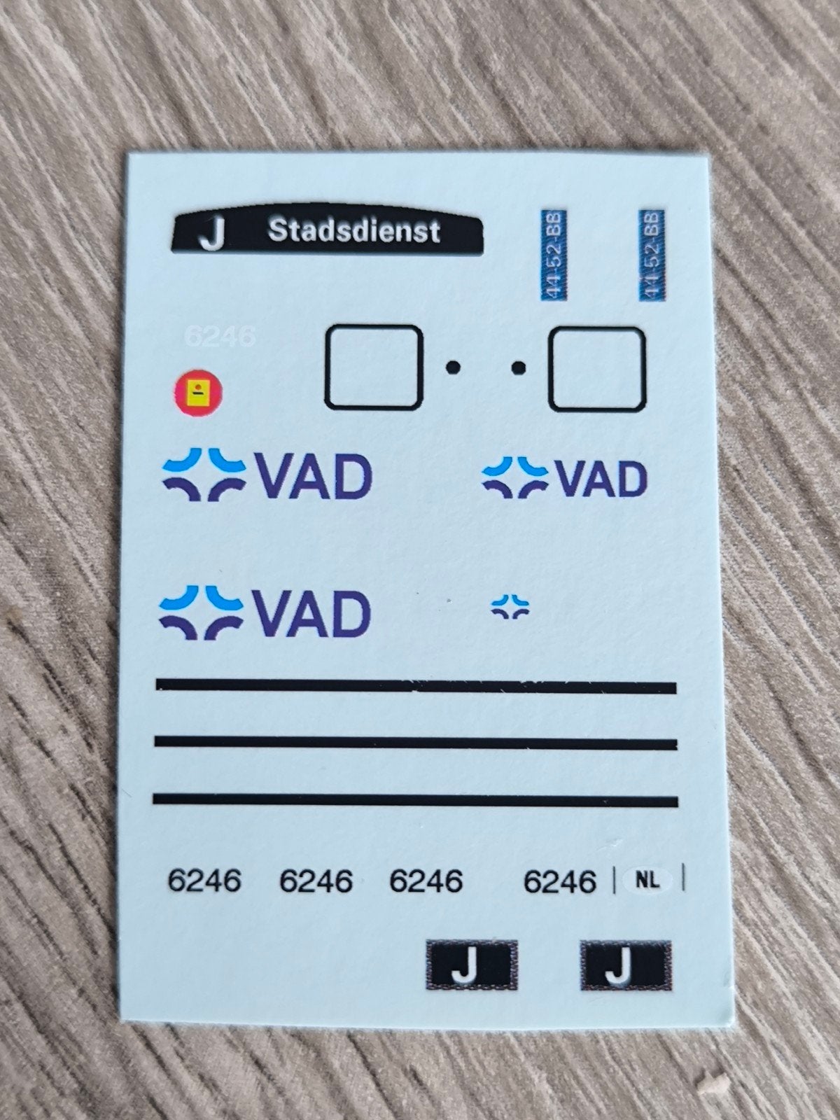 Hb model bus VAD Decals, Hobby en Vrije tijd, Verzenden, Nieuw, Overige typen, Overige merken