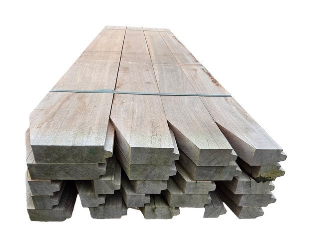 14 m2 hardhout Damwand 7 cm dik Azobé hout - nr: DW7