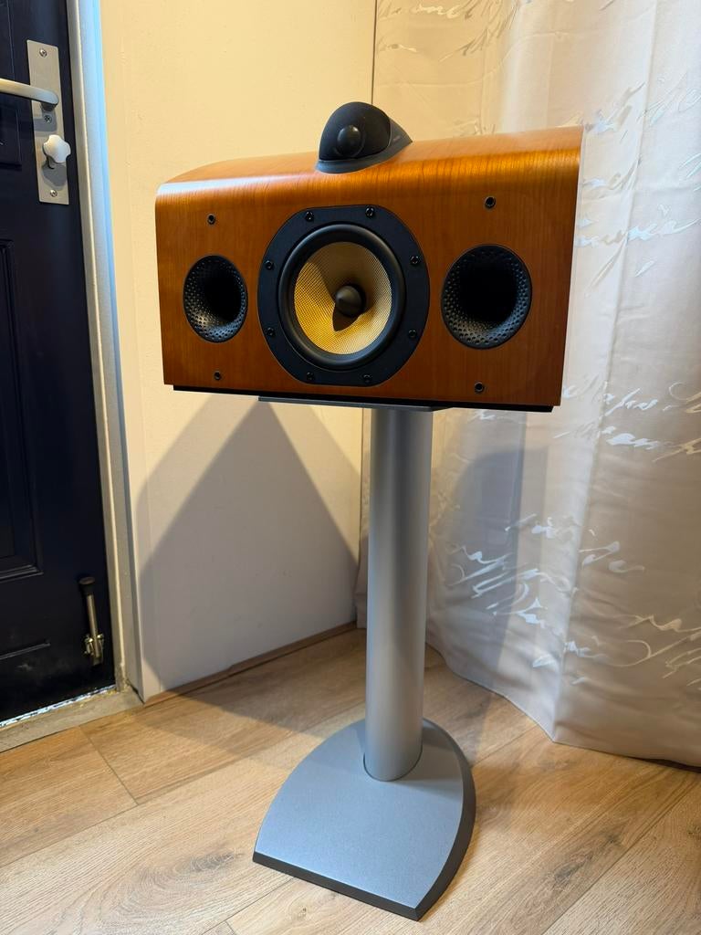 Mooie B&W HTM7 Cherrywood Centerspeaker, Ophalen of Verzenden, Zo goed als nieuw, 60 tot 120 watt, Bowers & Wilkins (B&W)