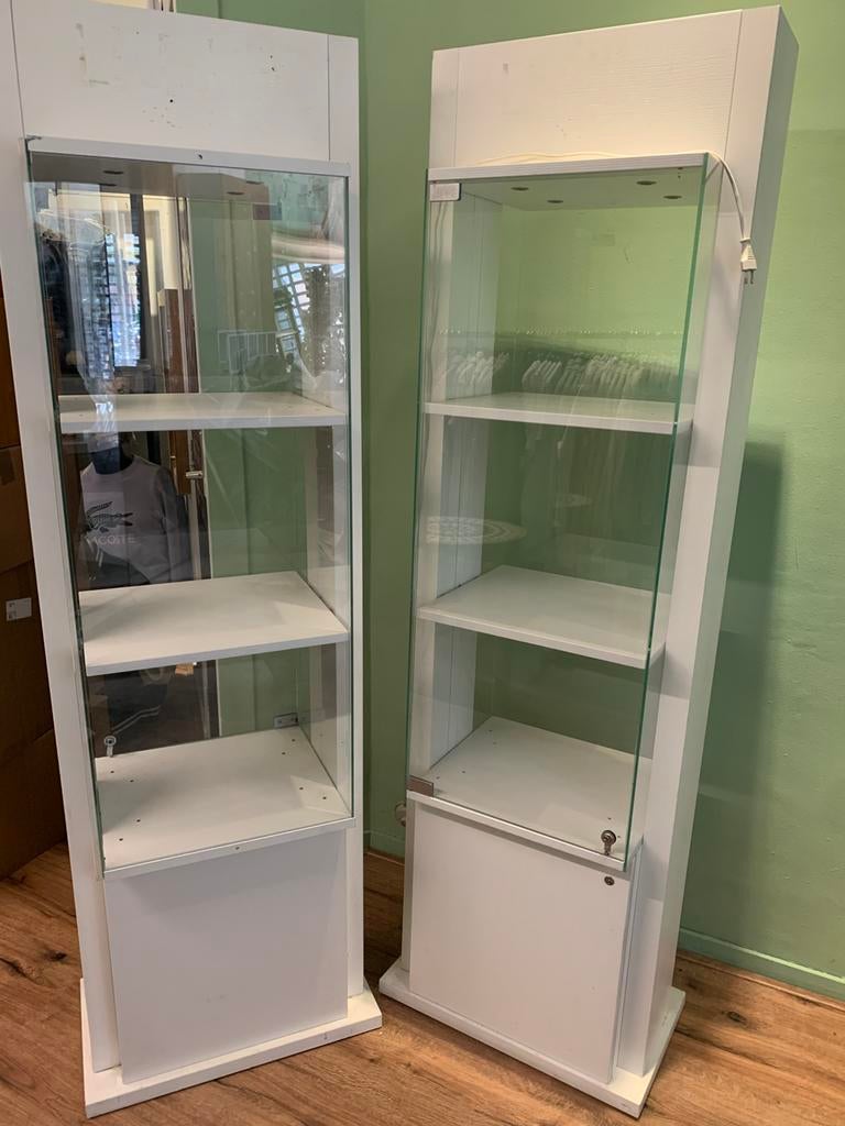 2 professionele juweliers vitrine kasten met sleutels, Huis en Inrichting, Kasten | Vitrinekasten, Ophalen, 100 tot 150 cm, 50 tot 100 cm