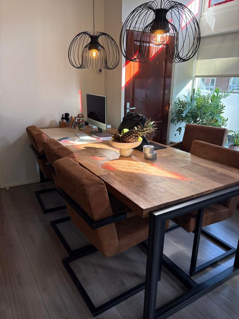 Grote tafel geschikt voor 6 ruime stoelen 240x100, Huis en Inrichting, Tafels | Eettafels, Ophalen, 100 tot 150 cm, 200 cm of meer