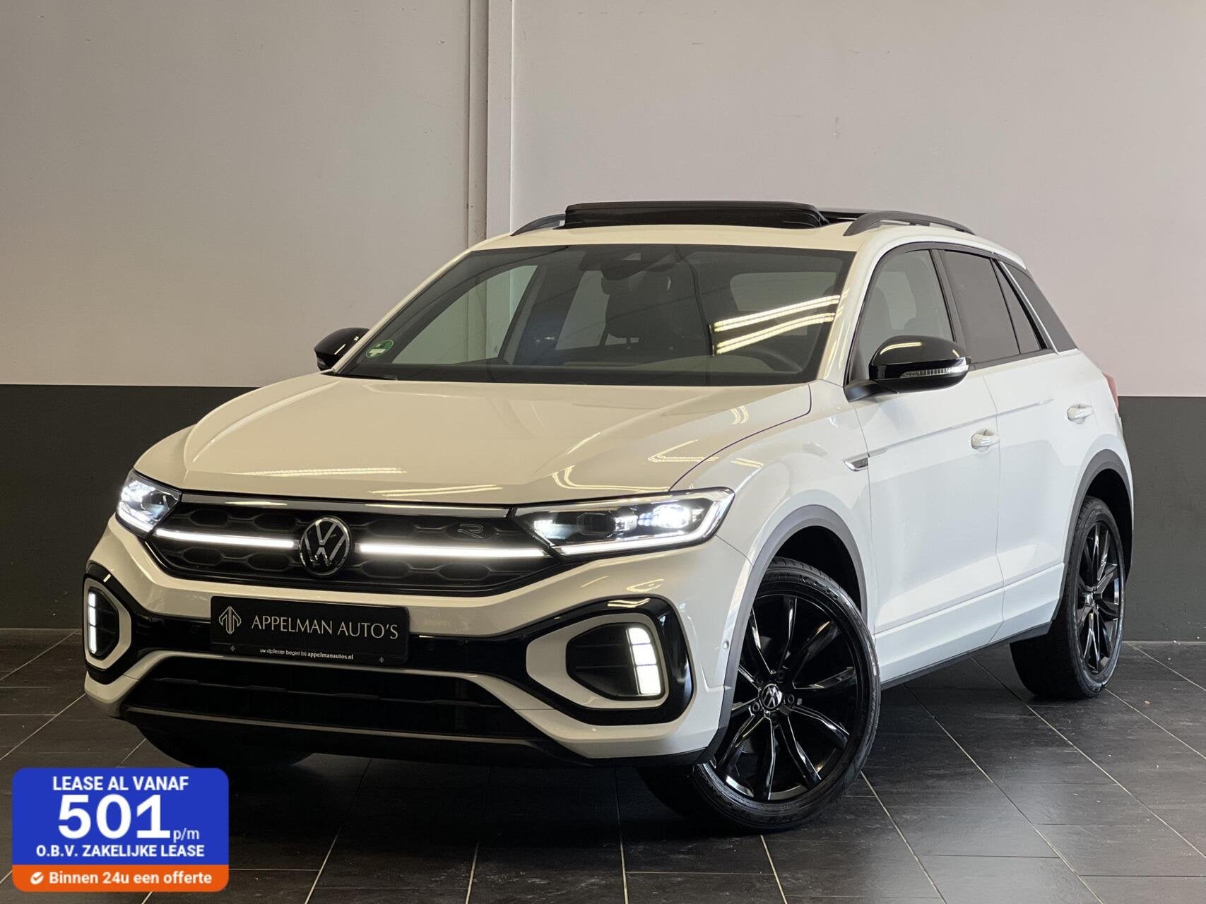 Volkswagen T-Roc 1.5 TSI 3X R-LINE |R-Line Stoel|Keyless|Dod, Auto's, Volkswagen, 1258 kg, 1498 cc, Zwart, 150 pk