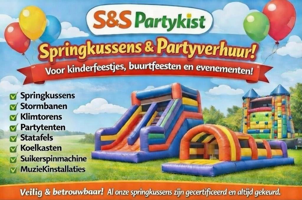Springkussens & Partyverhuur voor elk evenement!, Ophalen of Verzenden, Gebruikt