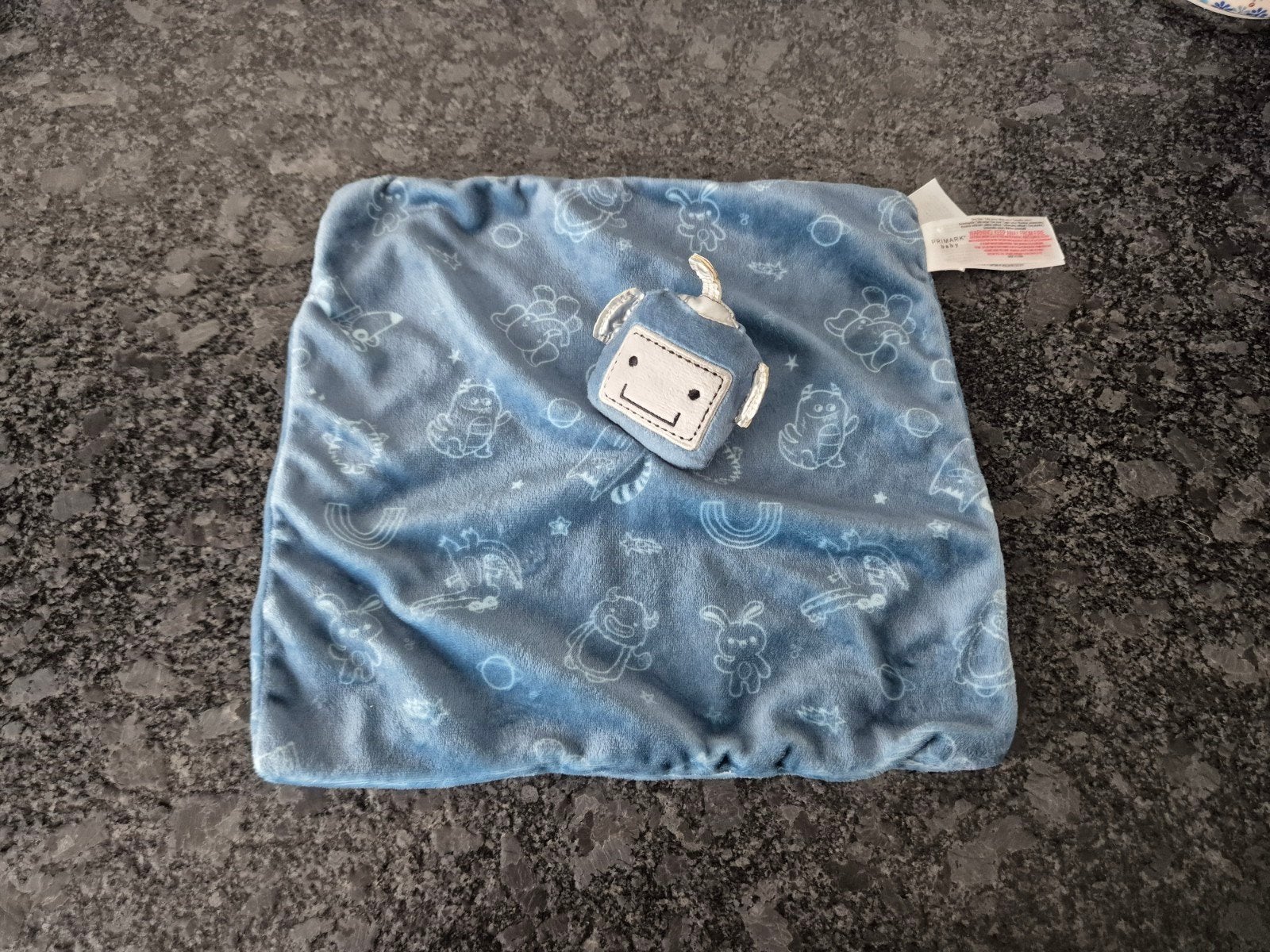 Primark - Knuffeldoek Robot blauw, Kinderen en Baby's, Ophalen of Verzenden, Zo goed als nieuw, Overige typen