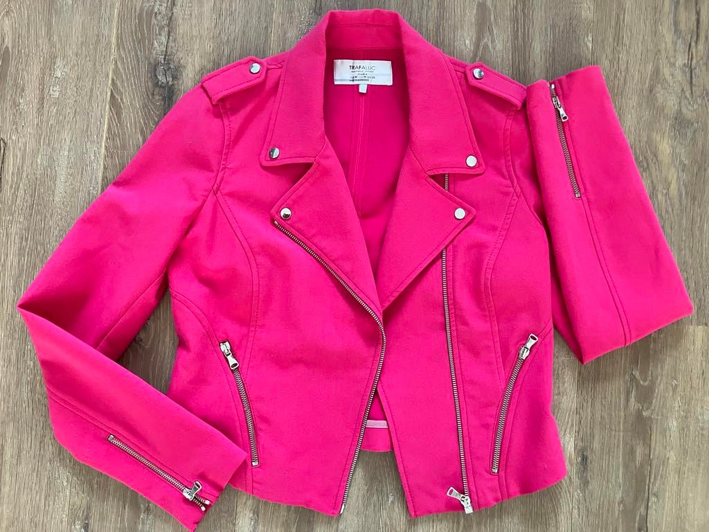Zara Trafaluc roze bikerjack maat M, Ophalen of Verzenden, Zo goed als nieuw, Maat 38/40 (M), Roze