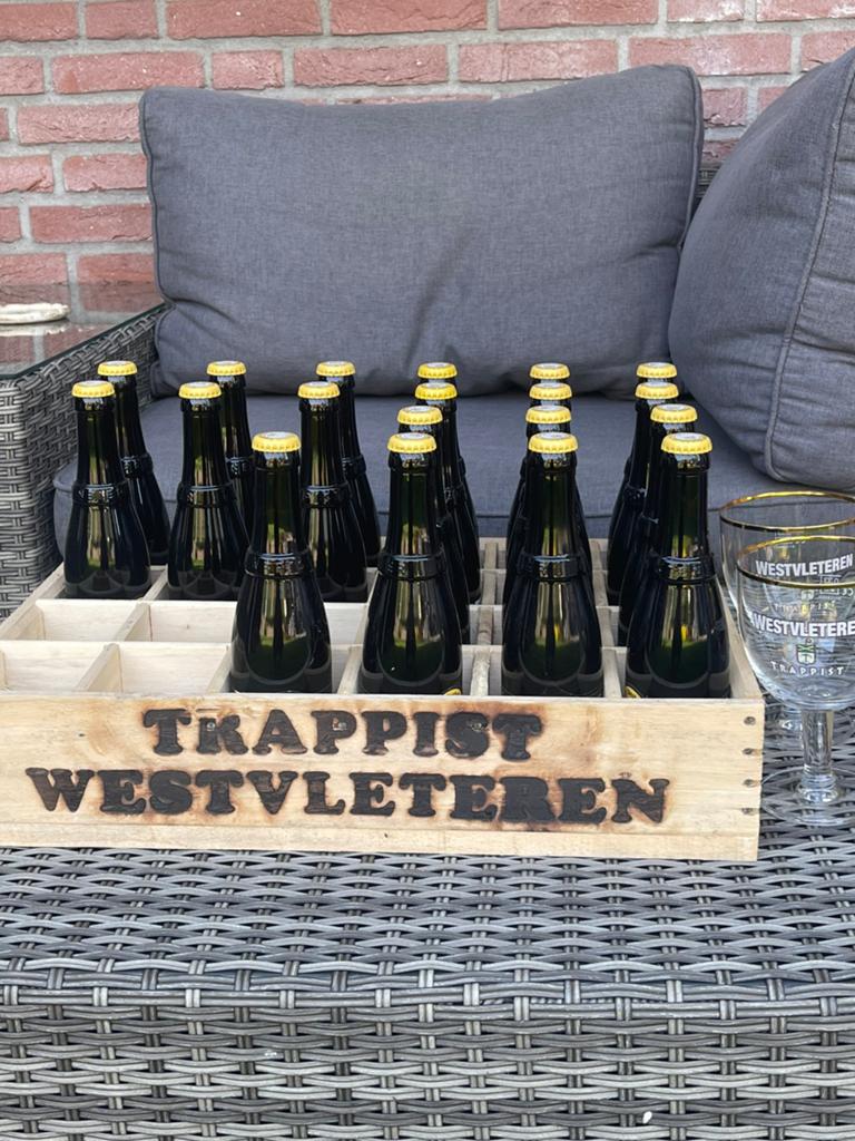 West vletteren 12 .. 19 flesjes en 2 glazen, Verzamelen, Biermerken, Ophalen of Verzenden, Nieuw, Flesje(s), Overige merken