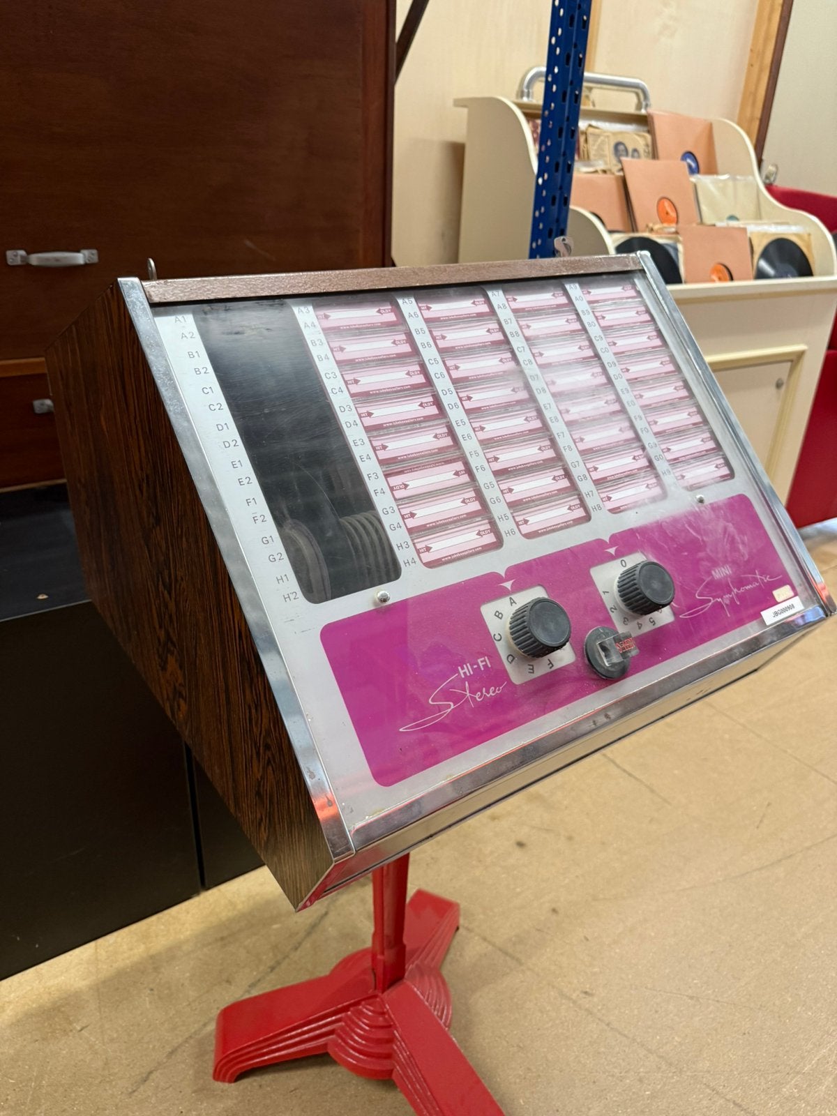 Super Zeldzame Gerinvex Tafel Jukebox 1967!, Verzamelen, GIldenstraat 32, 4143HS Leerdam, Gebruikt, Info@jukeboxgallery.com, 1960 tot 1970
