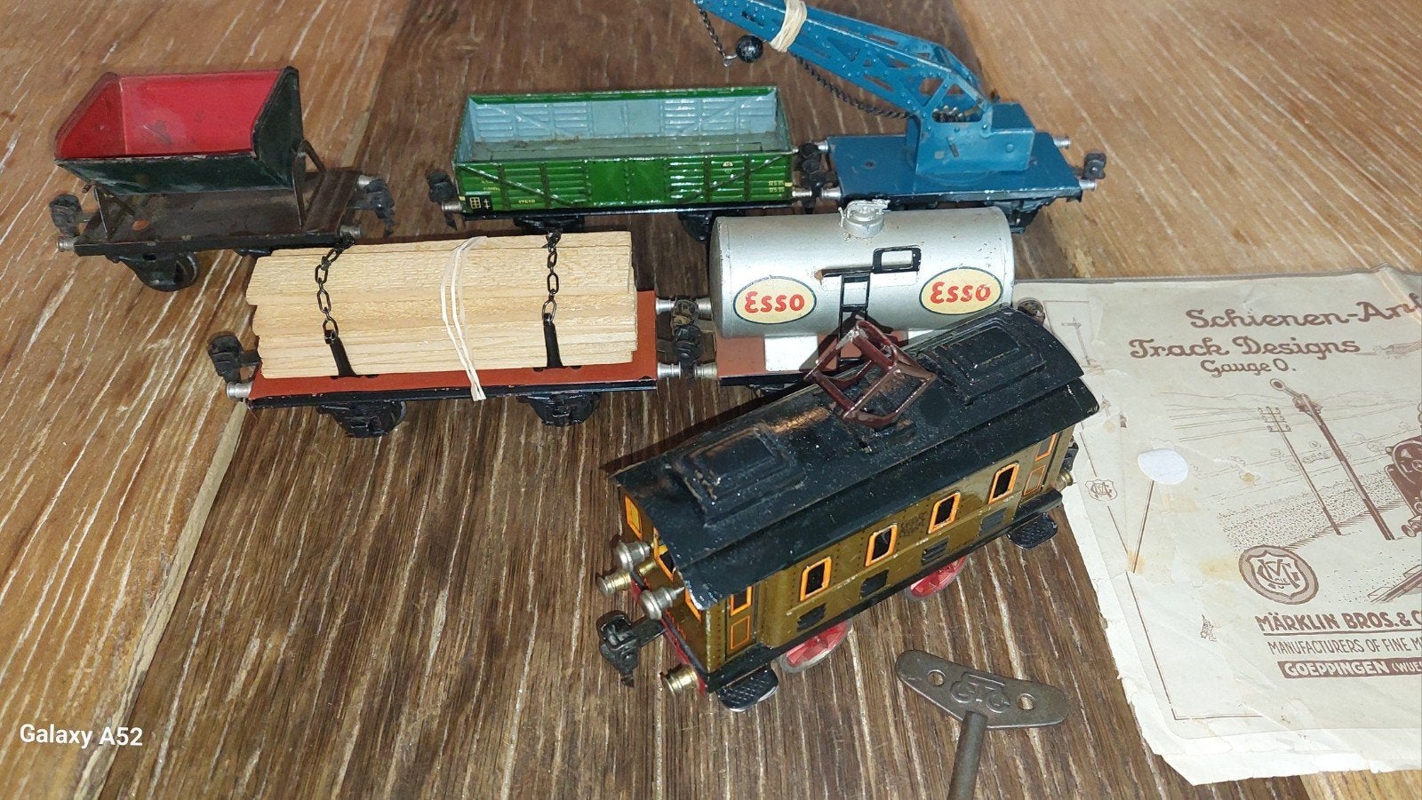 antieke blikken Märklin trein + wagons, alles tussen 1928/38, Ophalen of Verzenden