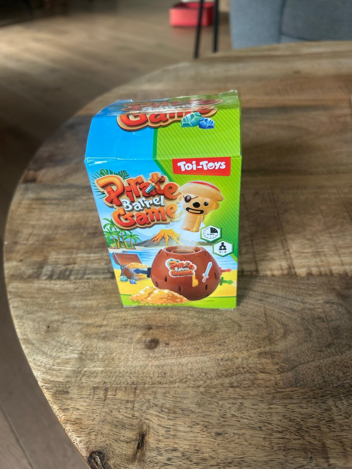 Piraat in de ton spel + gratis klein spel - Zo goed als nieu, Ophalen of Verzenden, Zo goed als nieuw, Jongen of Meisje