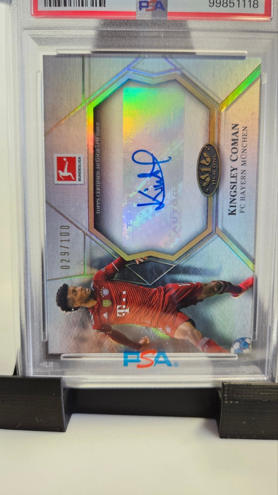 Kingsley Coman gesigneerde kaart (PSA 8) - Bayern München, Buitenlandse clubs, Spelerskaart, Topps Europe Ltd, 16 Great Queen Street, London, WC2B 5AH, UK