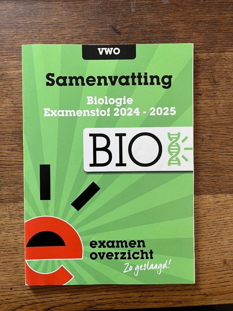 Examenoverzicht Biologie VWO samenvatting 2024-2025, Boeken, Schoolboeken, Ophalen, VWO, Biologie, ExamenOverzicht