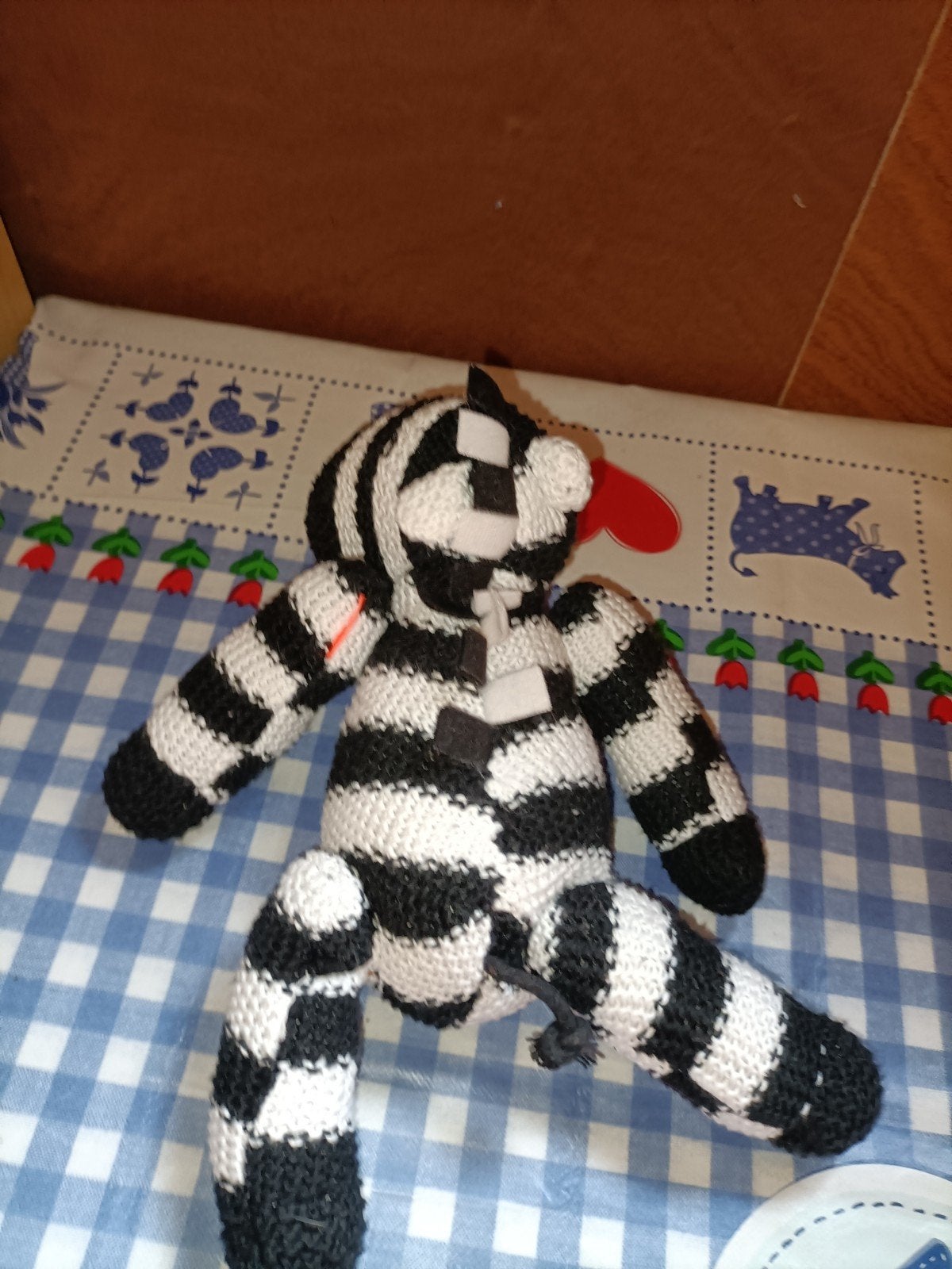 Zebra knuffel HEMA 24 cm groot, Ophalen of Verzenden, Zo goed als nieuw, Overige typen