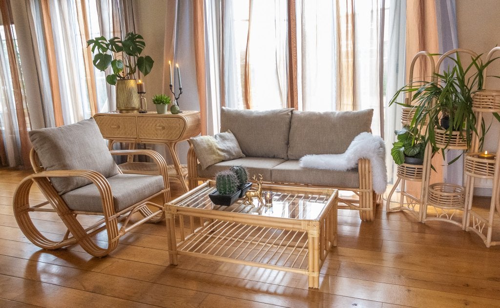 Rotanbank Manou Seattle veranda serre woonkamer zithoek, Minder dan 75 cm, 150 tot 200 cm, Riet of Rotan, Ophalen of Verzenden