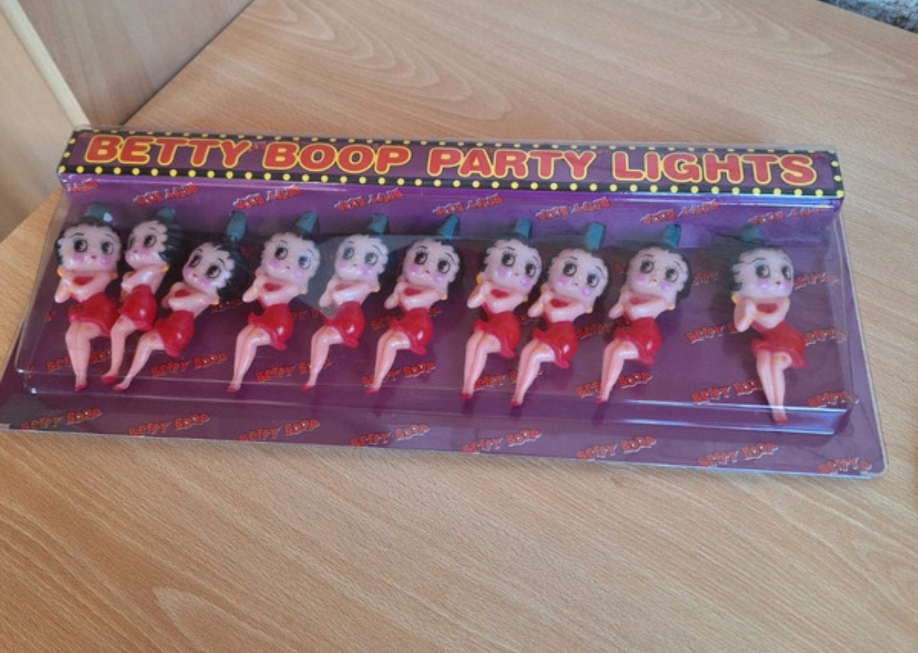 BETTY BOOP - Lamp | Retro | Vintage | Kerst | Slinger | 1994, Ophalen of Verzenden, Nieuw, Feestartikel, Verjaardag