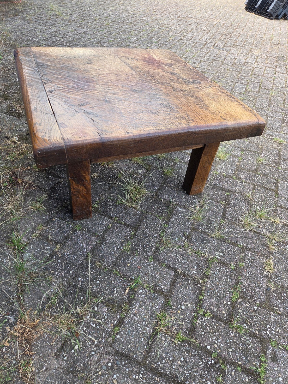 Masive eiken salontafel, Ophalen, Rechthoekig, 100 tot 150 cm, 50 tot 100 cm